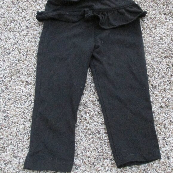 Garanimals Pull On Ruffle Sweatpants Girls Size 18M Black Elastic Jogger Bottoms - Picture 4 of 4